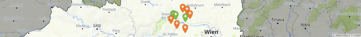 Kartenansicht für Apotheken-Notdienste in der Nähe von Fels am Wagram (Tulln, Niederösterreich)
